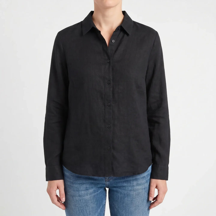 Relaxed fit Viola long-sleeve blouse. Stylish women's summer shirt, perfect for casual elegance.