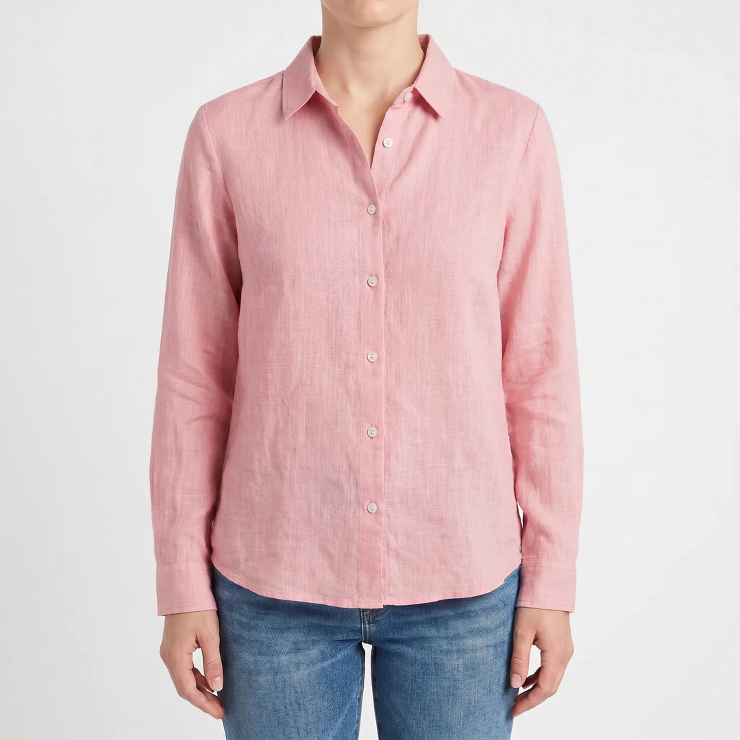 Women's Effortless Viola blouse. Long-sleeve button-up top, a versatile piece for spring & summer outfits.