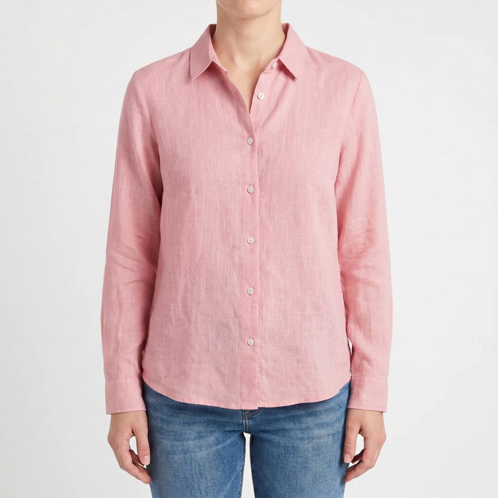 Women's Effortless Viola blouse. Long-sleeve button-up top, a versatile piece for spring & summer outfits.
