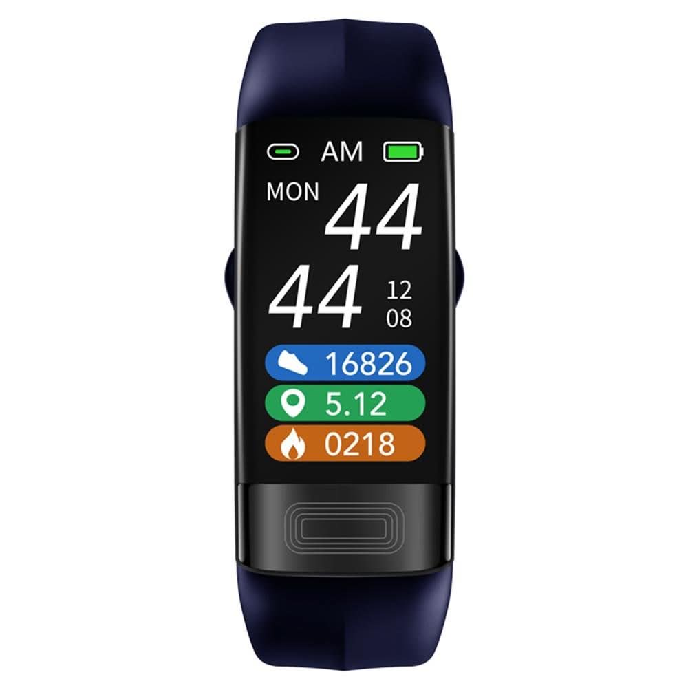 Close-up of VitalBand Smart Armband, a sleek unisex health monitor for ECG, blood pressure, and heart rate.