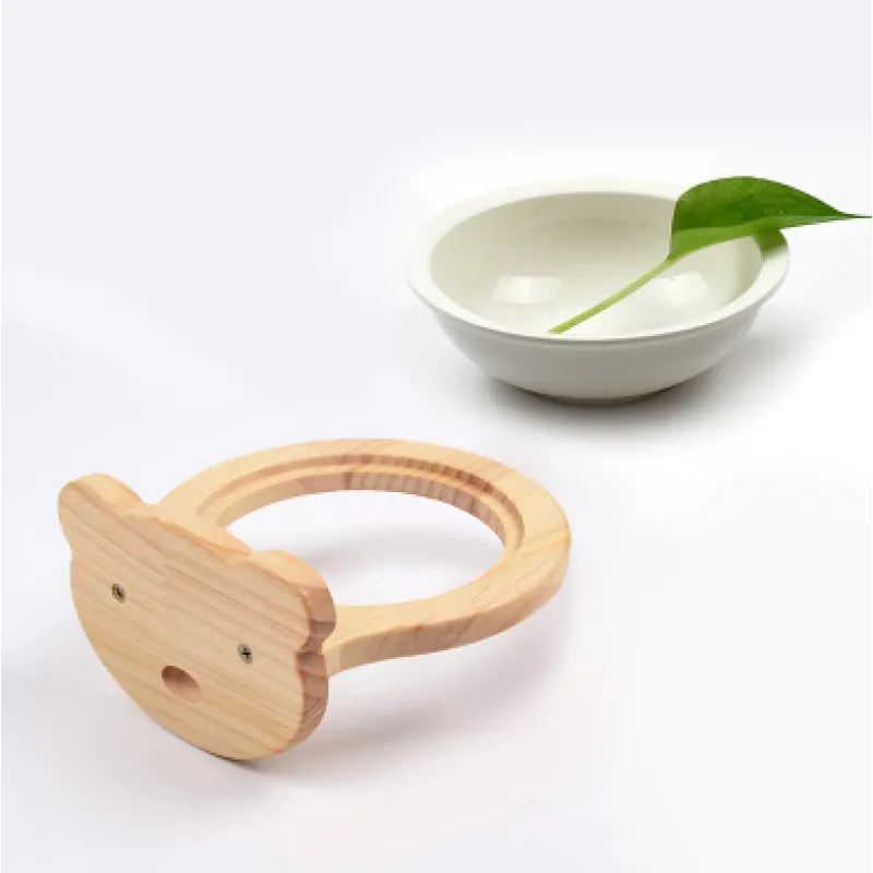 Cat comfort elevated feeding station featuring a cloud-design wooden frame and single bowl