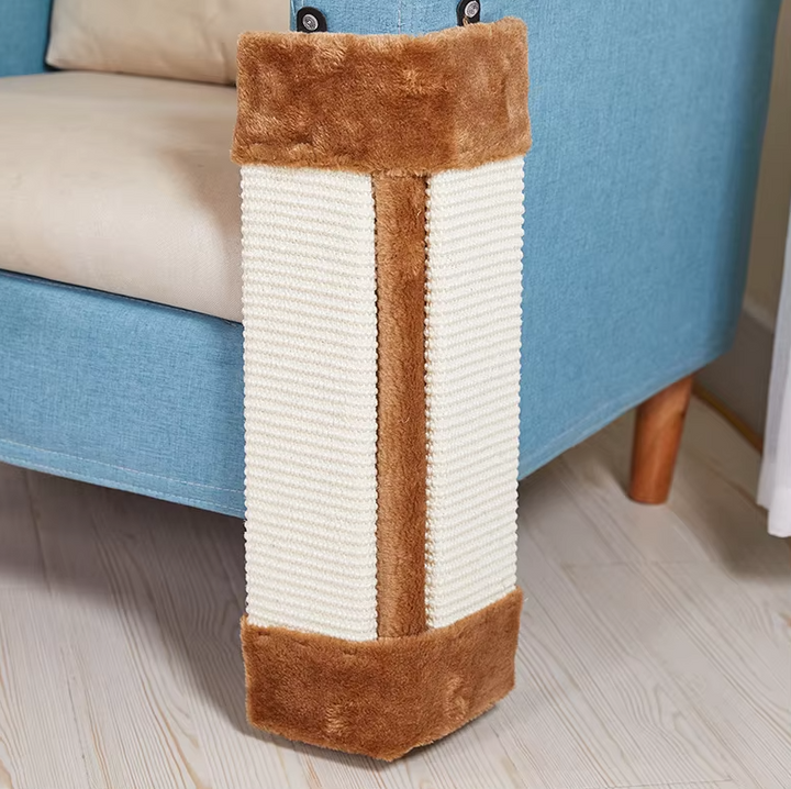 Cat furniture protector: wall scratch board with soft fabric, designed for vertical scratching