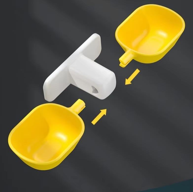 Pet supplies: Wall mounted food and water bowls, a hygienic and efficient feeding solution for pets.
