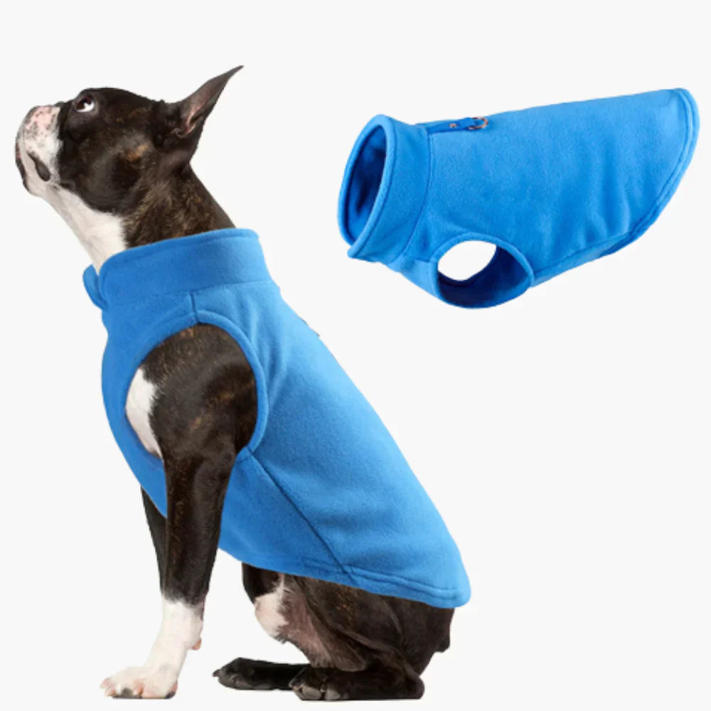 Warm, all-season dog jacket with fleece lining for ultimate pet comfort