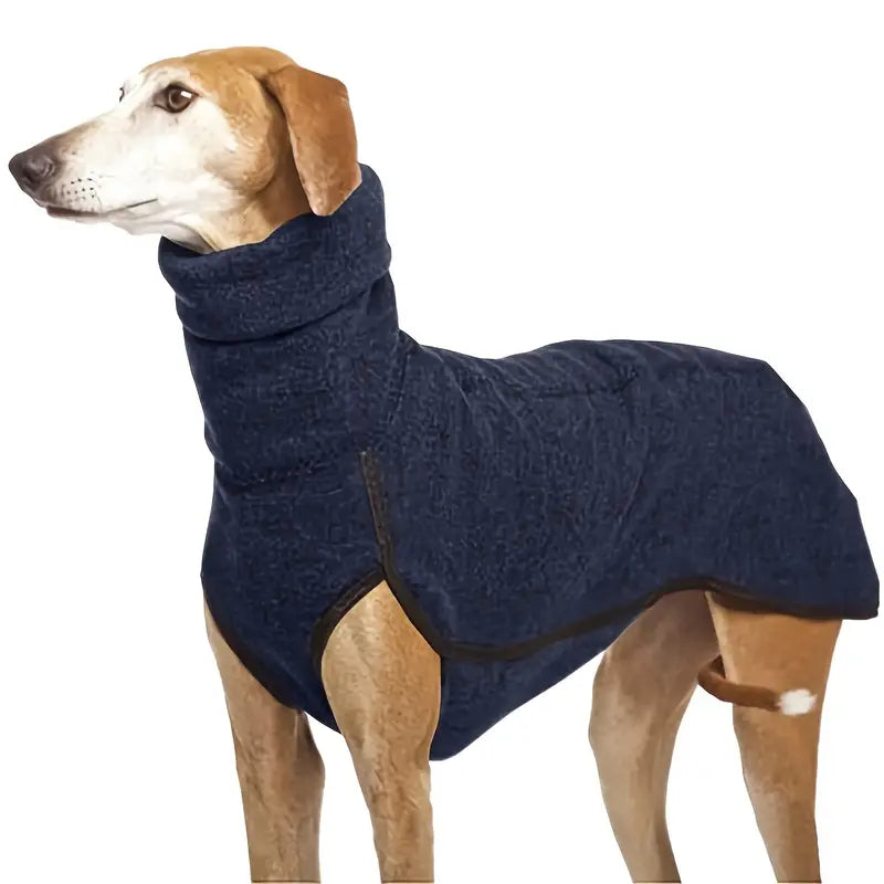Pet jacket, green durable dog coat with turtleneck, perfect winter dog clothes