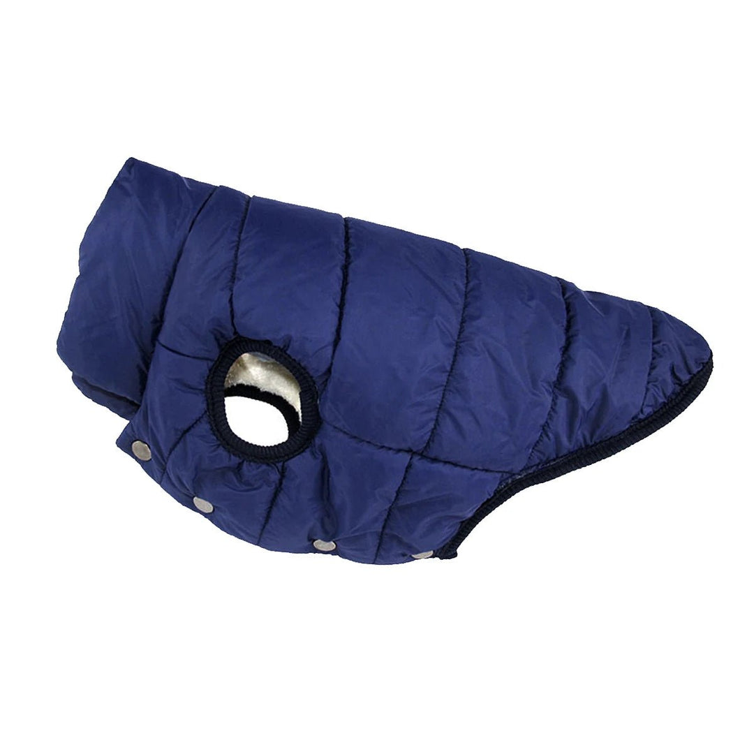 Waterproof and windproof dog winter coat, ideal for keeping pets warm and dry in snow.