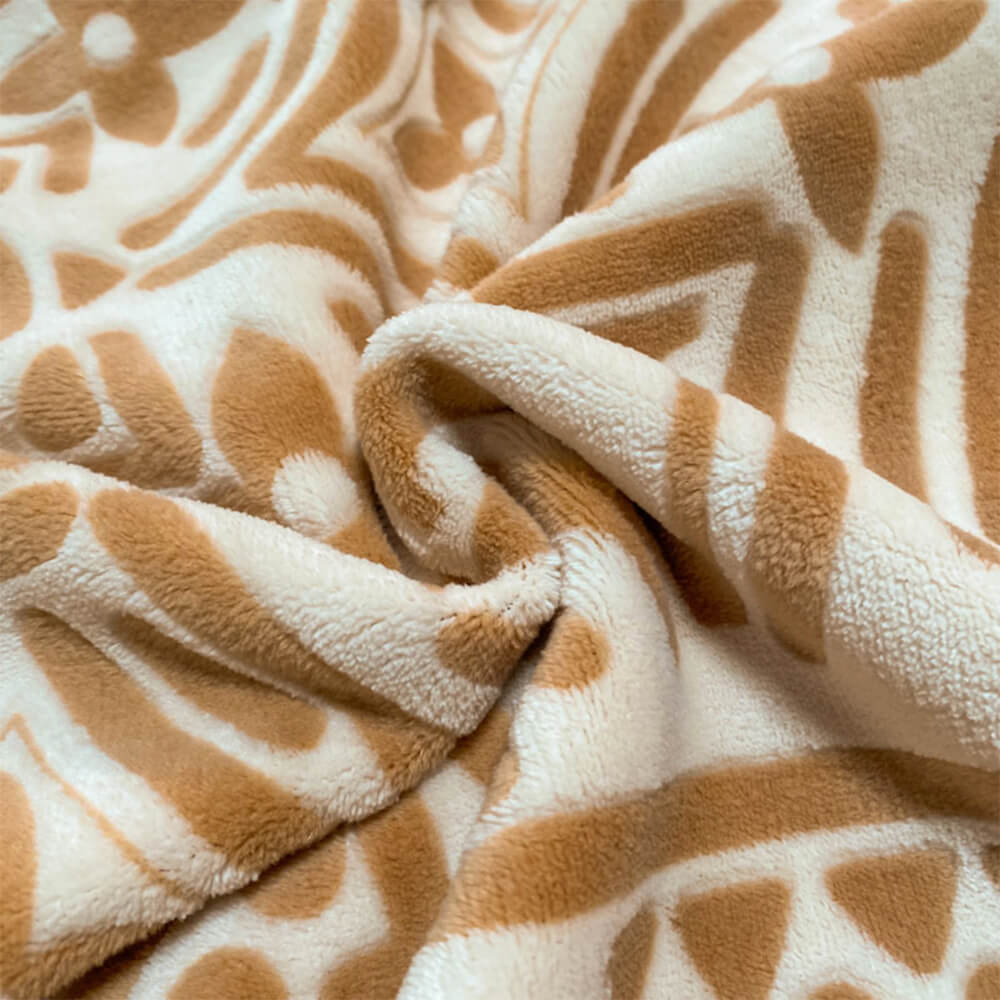 Soft milk velvet bed sheets in a modern geometric print, perfect for a cozy bedroom decor.