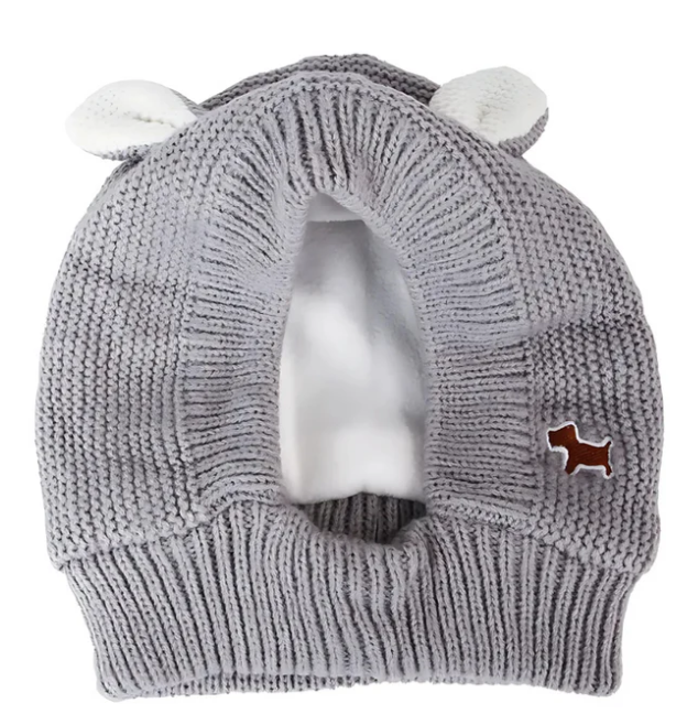 Knitted dog hat in a variety of colors, essential winter dog gear for warmth