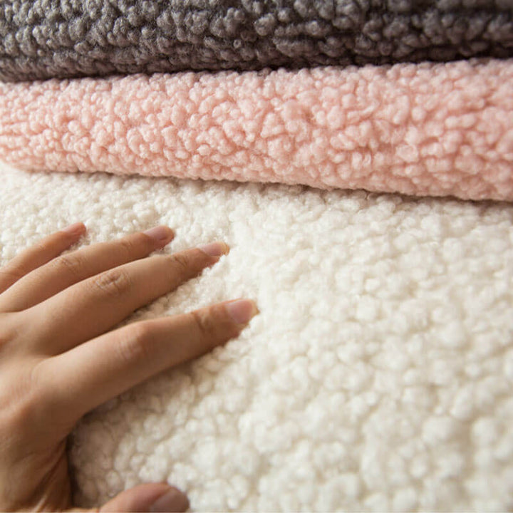 Non-slip teddy fleece couch cover in charcoal, designed for ultimate comfort and protection.