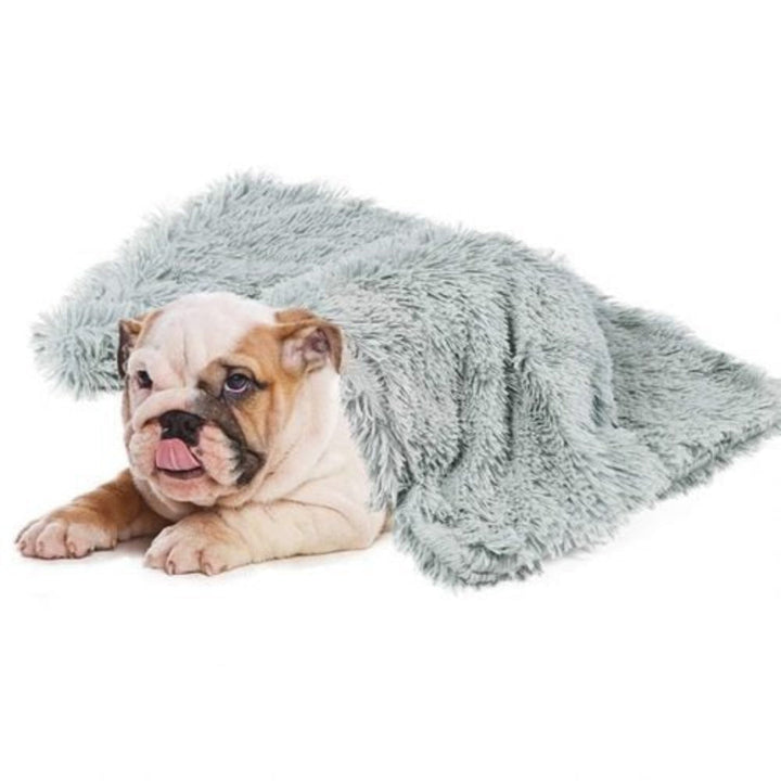 Luxury pet cozy faux fur blanket, ideal for small dogs & cats, durable & machine washable.