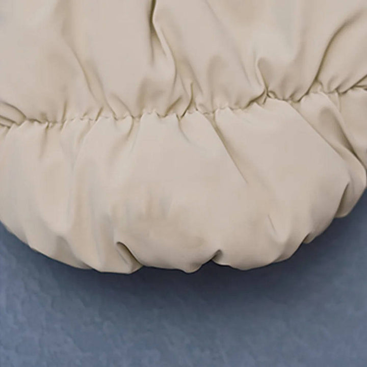 Pet essentials: a brown fleece winter coat for medium dogs, featuring a warm cotton interior.