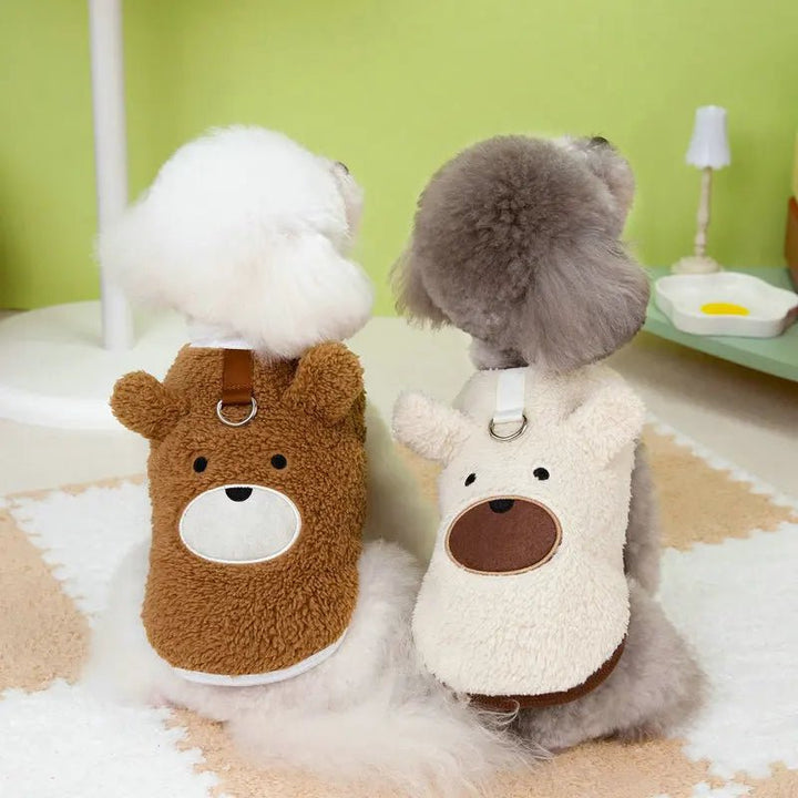 Cozy pink pet coat for small dogs, soft fleece material for warmth