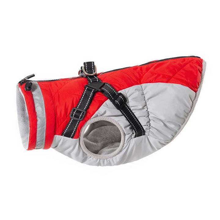 Pet waterproof winter apparel: heavy-duty dog coat with harness for ultimate cold weather protection