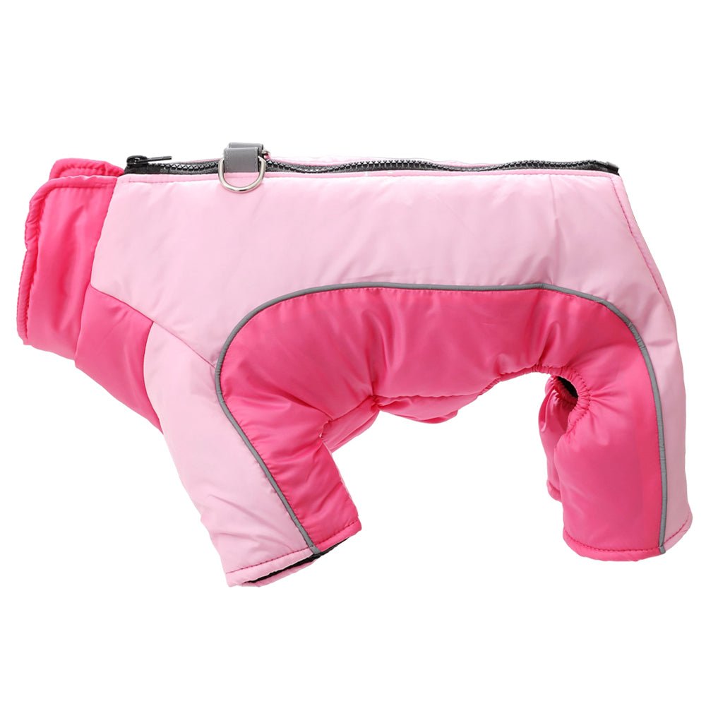 Comfortable warm dog winter coat, waterproof, with reflective safety features for pets.
