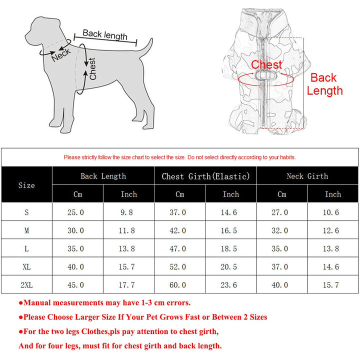 Easy-fit warm waterproof dog jacket, reflective for quick winter outings & safety.