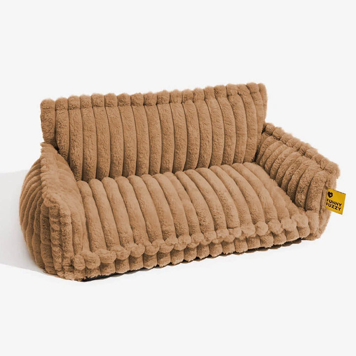 Soft cat bed with orthopedic-grade bolster for superior joint comfort and calming sleep