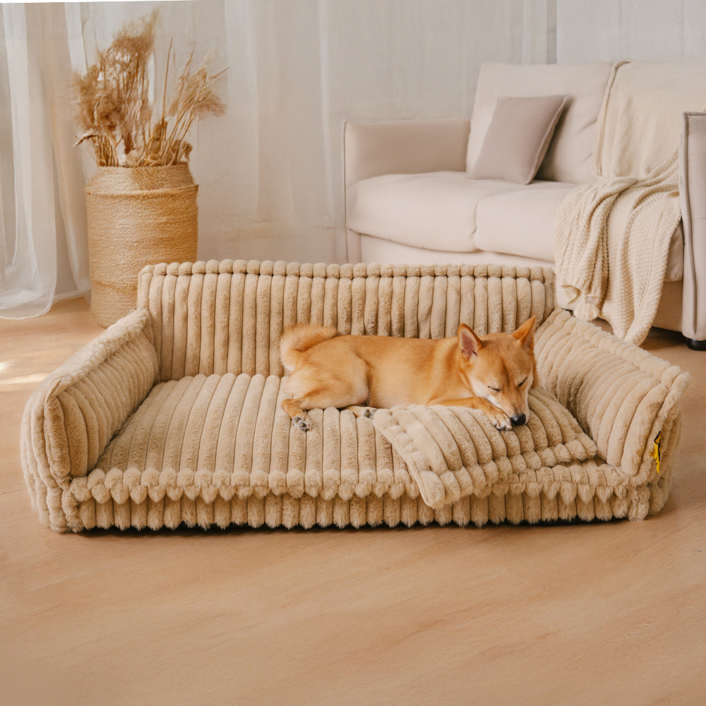 Washable Fluffy Orthopedic Dog Bed Cover & Pillow