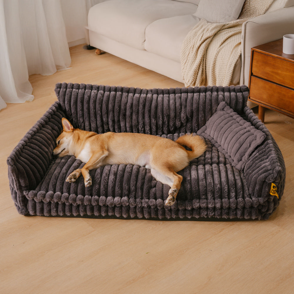 Washable Fluffy Orthopedic Dog Bed Cover & Pillow