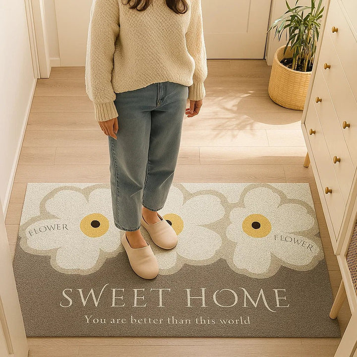 Versatile indoor/outdoor welcome mat. Easy-clean washable doormat with non-slip backing for safe home entry & floor protection.