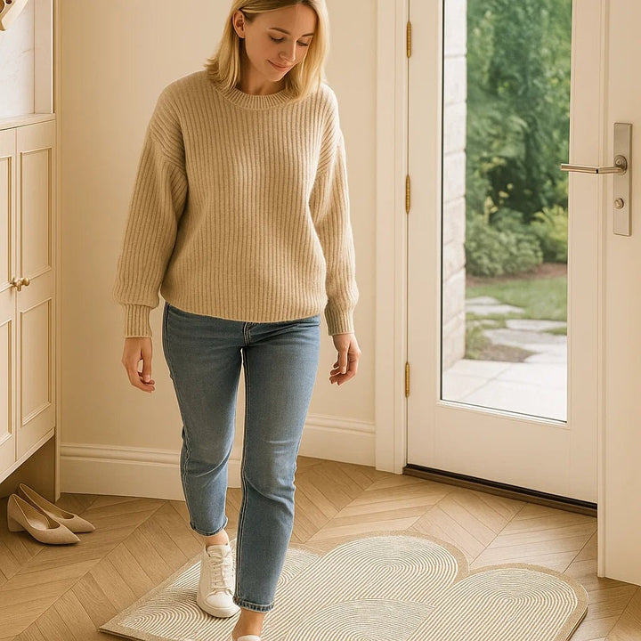 Durable outdoor entry mat, non-slip & washable. Effectively traps dirt, protecting indoor floors. Ideal welcome doormat.