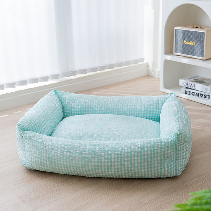 Washable cat bed, rectangle shape, plush and breathable for a cozy pet haven