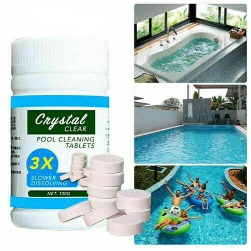 Water Clarifying Tablets for sparkling pools & spas. Essential pool cleaner & spa treatment for clear water.