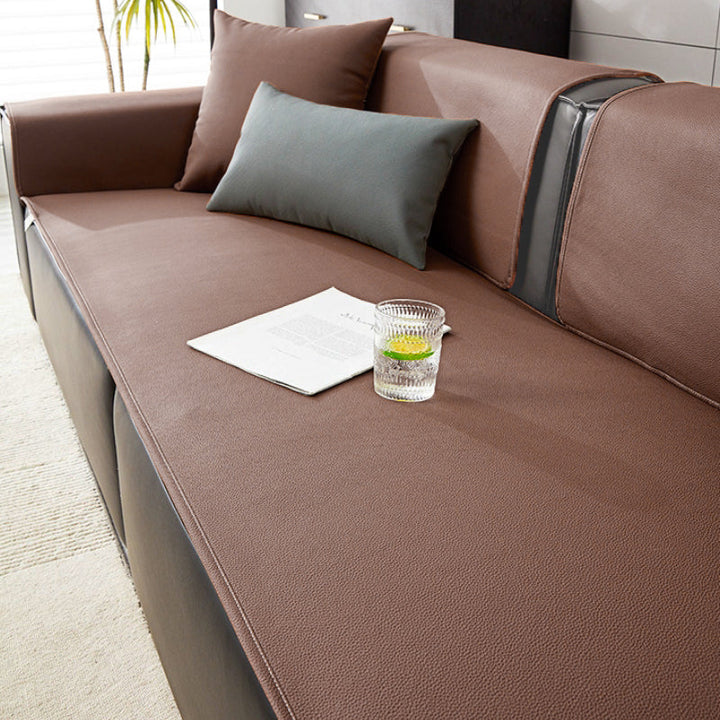 Sectional cover in a modern home, offering pet-friendly furniture protection and style.