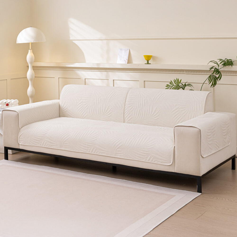 Durable water-resistant sofa cover with non-slip grip, perfect for active households and pet owners
