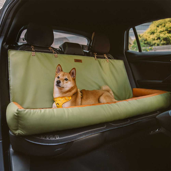 Easy clean waterproof anti-slip dog car seat cover, essential pet supplies for road trips.