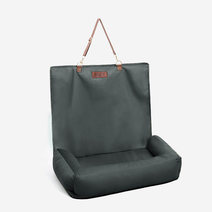 Dog car seat cover, waterproof, anti-slip, providing a secure and comfortable spot for pets.