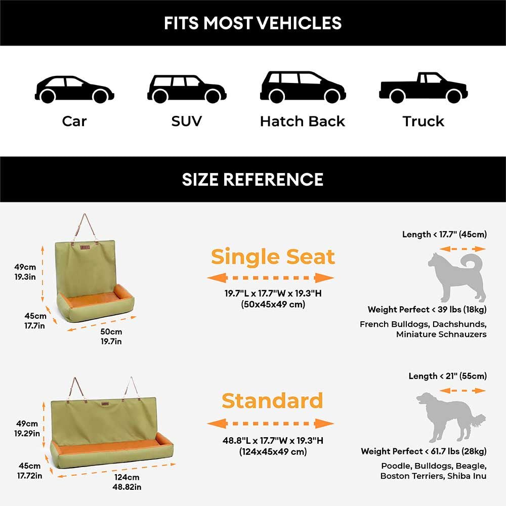 Adjustable straps and buckles of a waterproof anti-slip dog car seat cover, pet accessories.