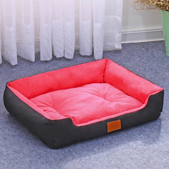 Waterproof bolster dog bed, grey, soft & comfortable for pets, washable design