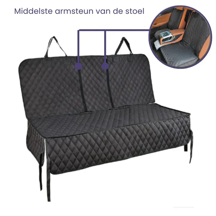 Waterproof dog car sling seat cover, designed for comfort and safety of pets in vehicles.