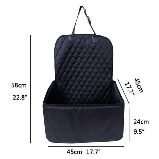 Durable pet car seat cover, waterproof barrier for animal transport, fits most vehicles