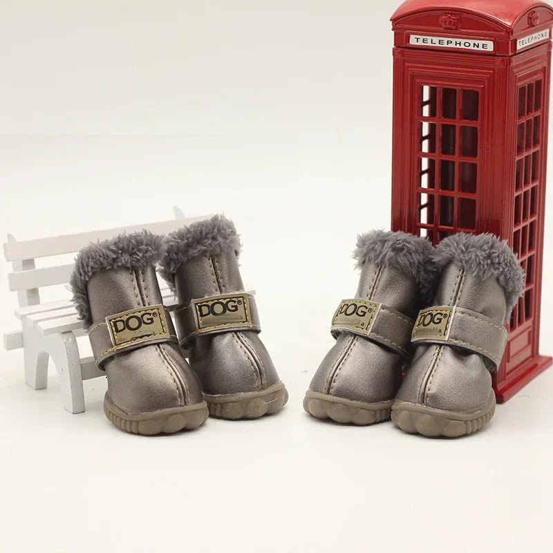 Durable waterproof dog boots with fleece for ultimate paw protection against harsh winter conditions.