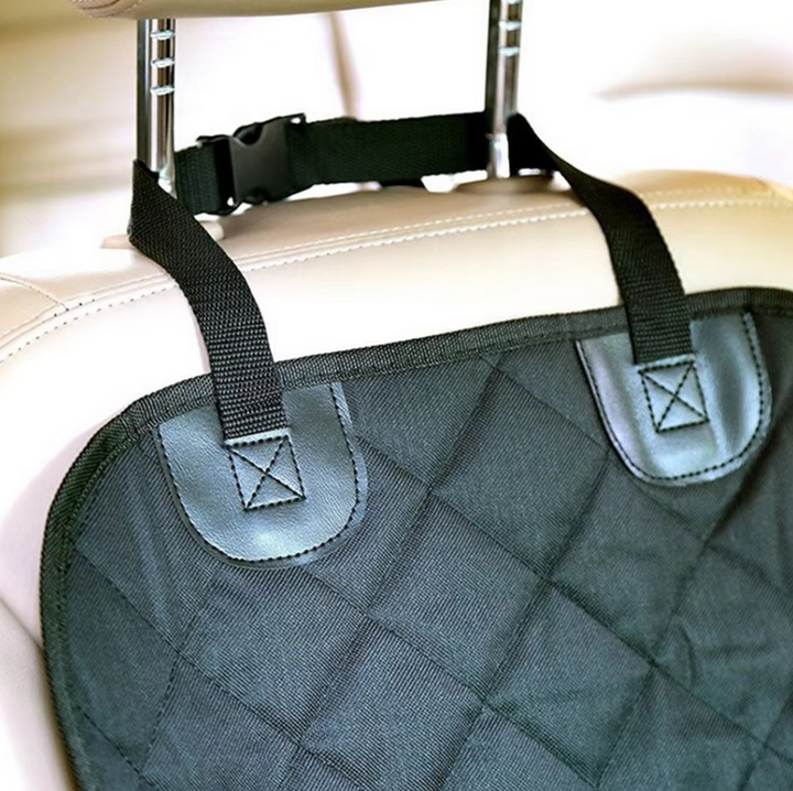 Easy-to-clean waterproof front car seat cover for dogs, perfect for muddy paws