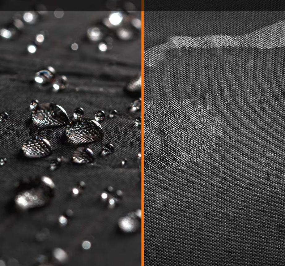 Detailed view of universal waterproof dog front seat cover, showing side flaps and protection