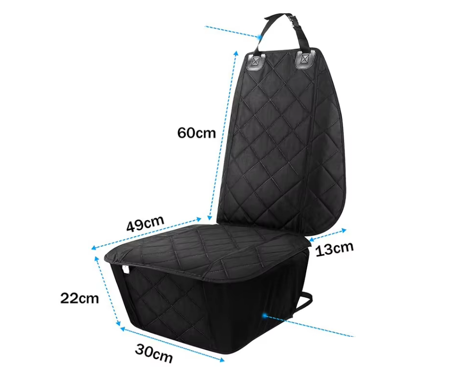 Comfortable pet travel accessory: waterproof front seat cover for dogs in a car