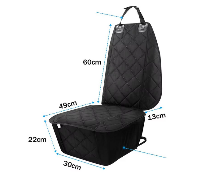 Comfortable pet travel accessory: waterproof front seat cover for dogs in a car