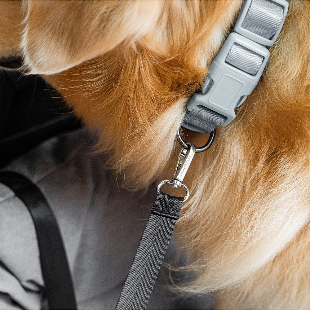 Pet car accessory: gray waterproof bolster dog seat for medium to large pets