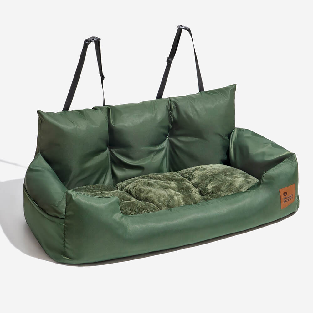 Waterproof dog car bed, bolster sides, protecting seats from pet hair and spills