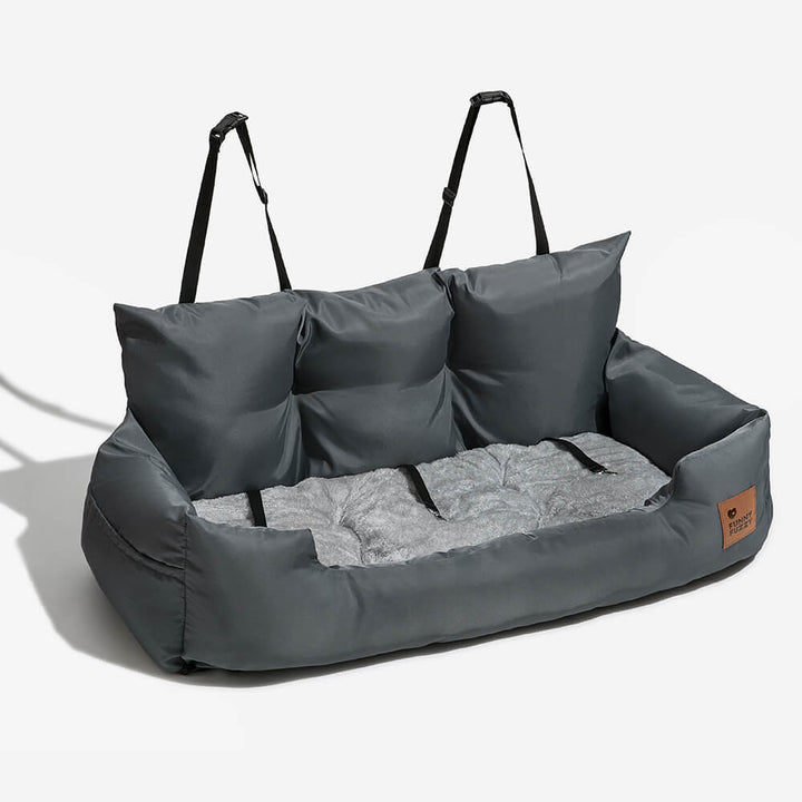 Convertible dog car seat cover to hammock, versatile pet travel bed