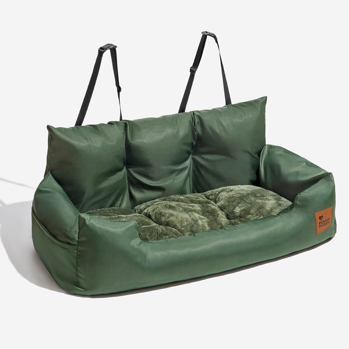Dog car seat cover & travel bed, essential car protection for pet owners