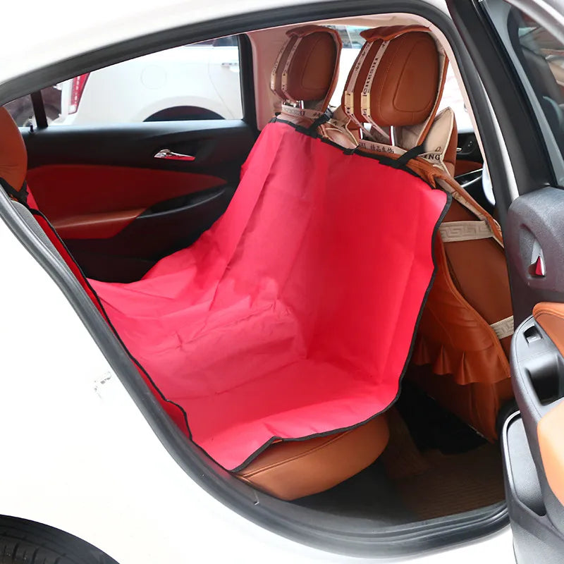 Waterproof dog car seat protector for backseat, non-slip, keeps car clean during pet travel
