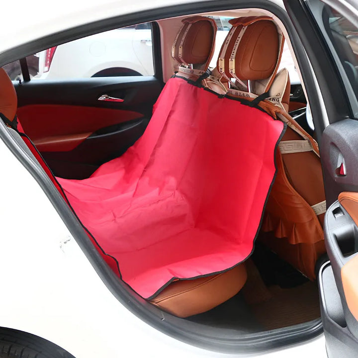 Waterproof dog car seat protector for backseat, non-slip, keeps car clean during pet travel