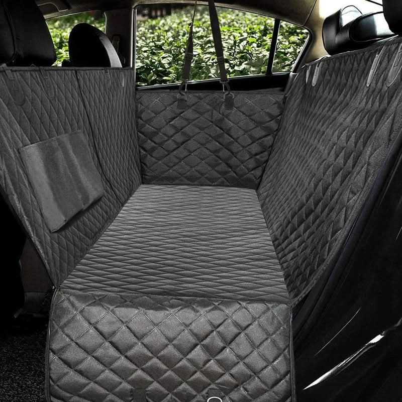 Scratch-resistant pet protector car seat cover for dogs, universal fit waterproof auto accessory for vehicle interior.