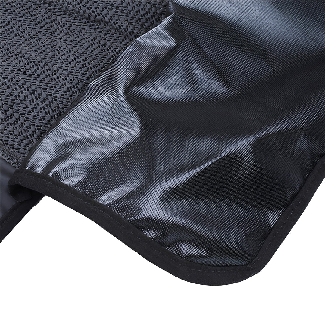 Easy-clean waterproof dog front car seat cover, black, designed for quick installation and removal