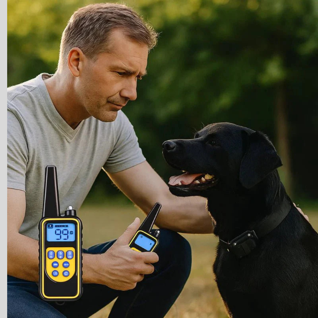 Waterproof dog training e-collar with remote for pet obedience and canine education