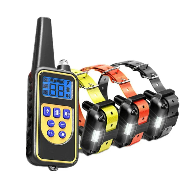 Pet training aids: waterproof dog e-collar system with ergonomic remote control