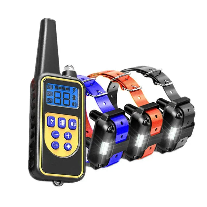 Dog training collar with remote control for safe and effective behavior correction